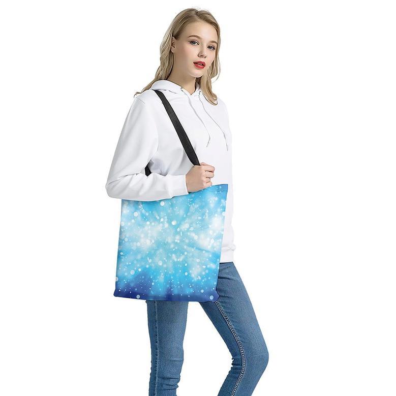 Blue Sparkle Light Print Tote Bag