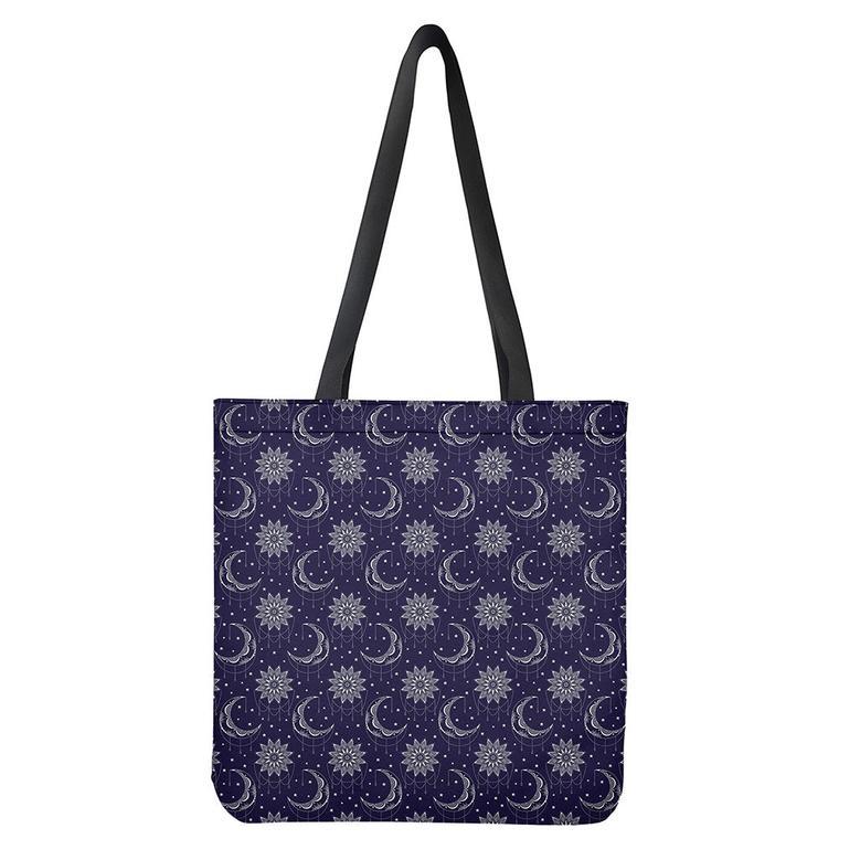 Boho Sun And Moon Pattern Print Tote Bag