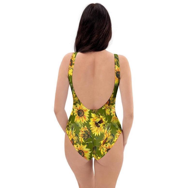 Botanical Sunflower One Piece Swimsuite