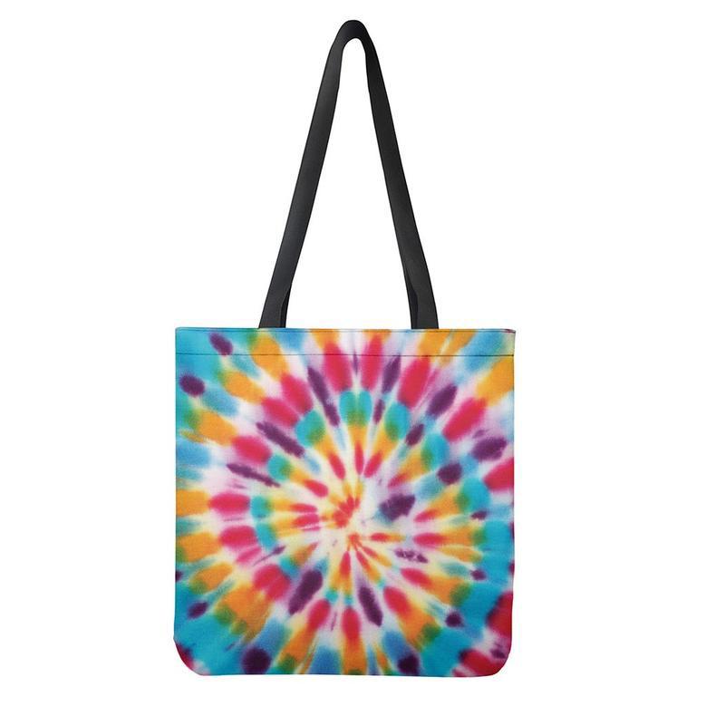 Bright Swirl Tie Dye Print Tote Bag