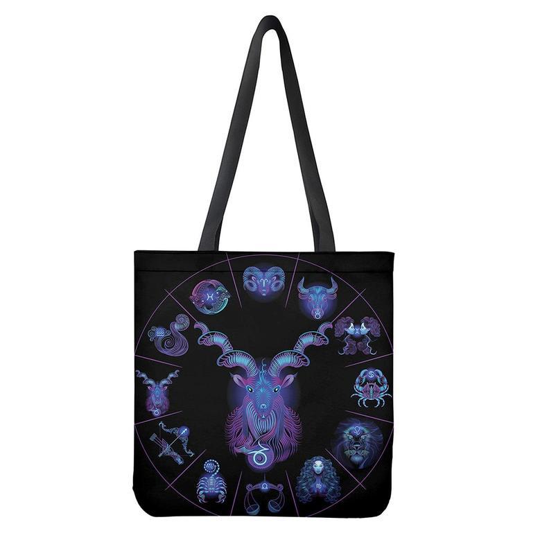 Capricorn And Astrological Signs Print Tote Bag