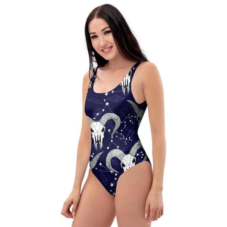 Capricorn Astrology Magic Witch One Piece Swimsuite