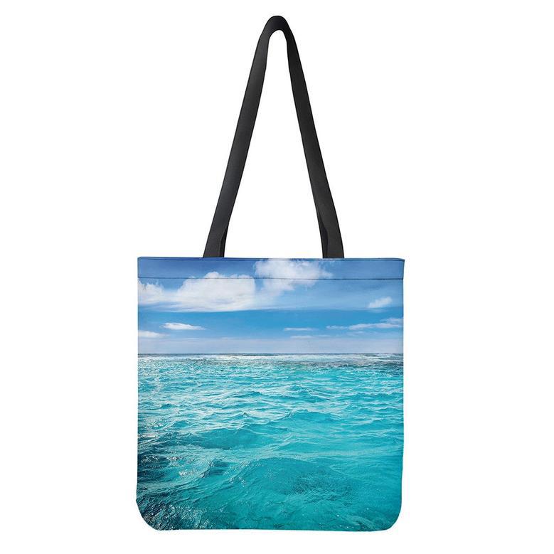 Caribbean Ocean Print Tote Bag