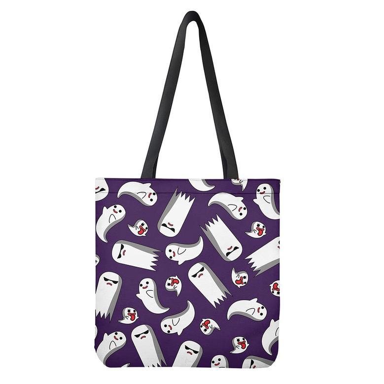 Cartoon Ghost Pattern Print Tote Bag