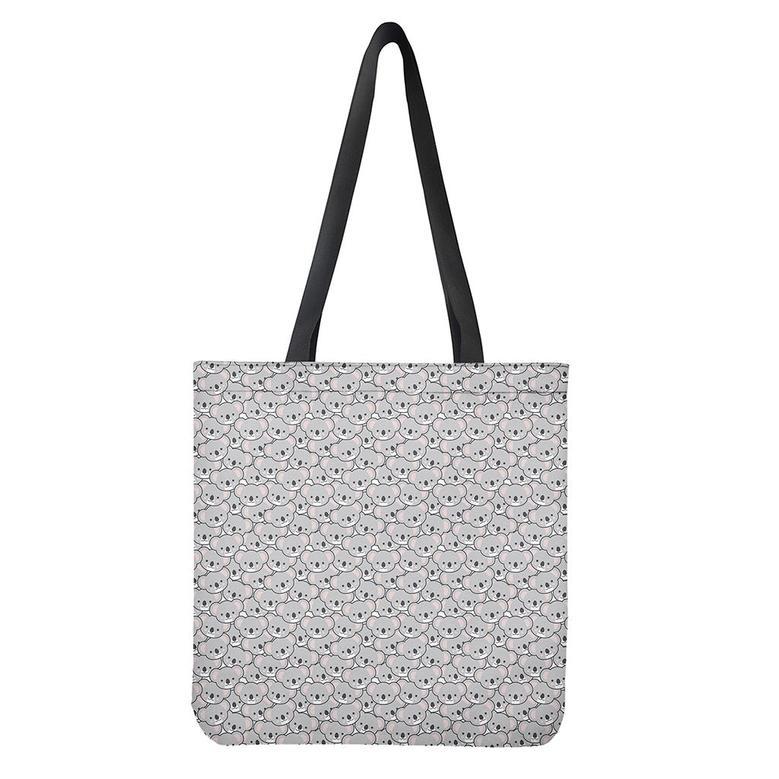 Cartoon Koala Pattern Print Tote Bag