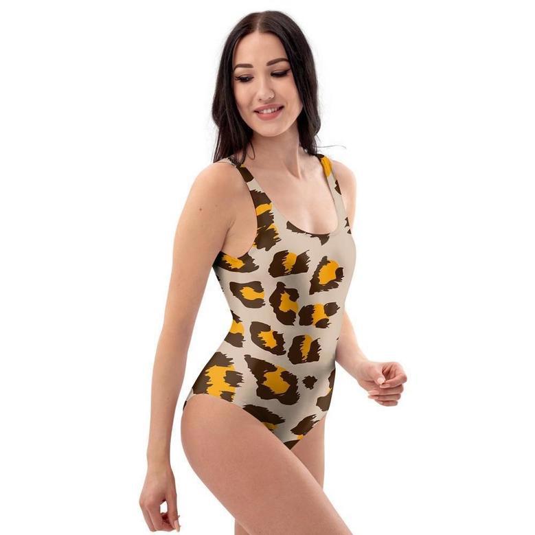 Cheetah Print One Piece Swimsuite