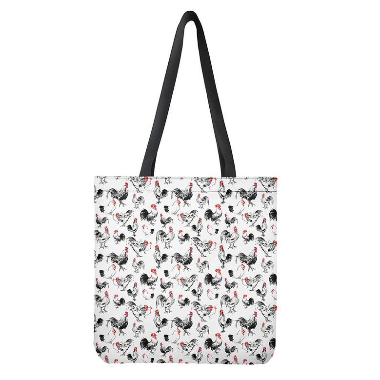 Chicken Ink Painting Pattern Print Tote Bag