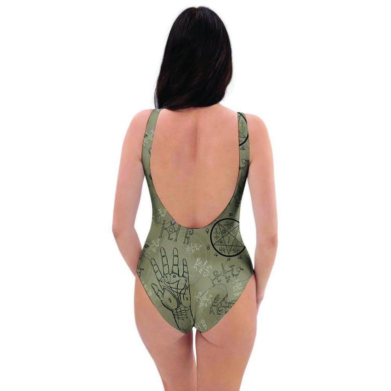 Chiromancy Gothic Witch One Piece Swimsuite