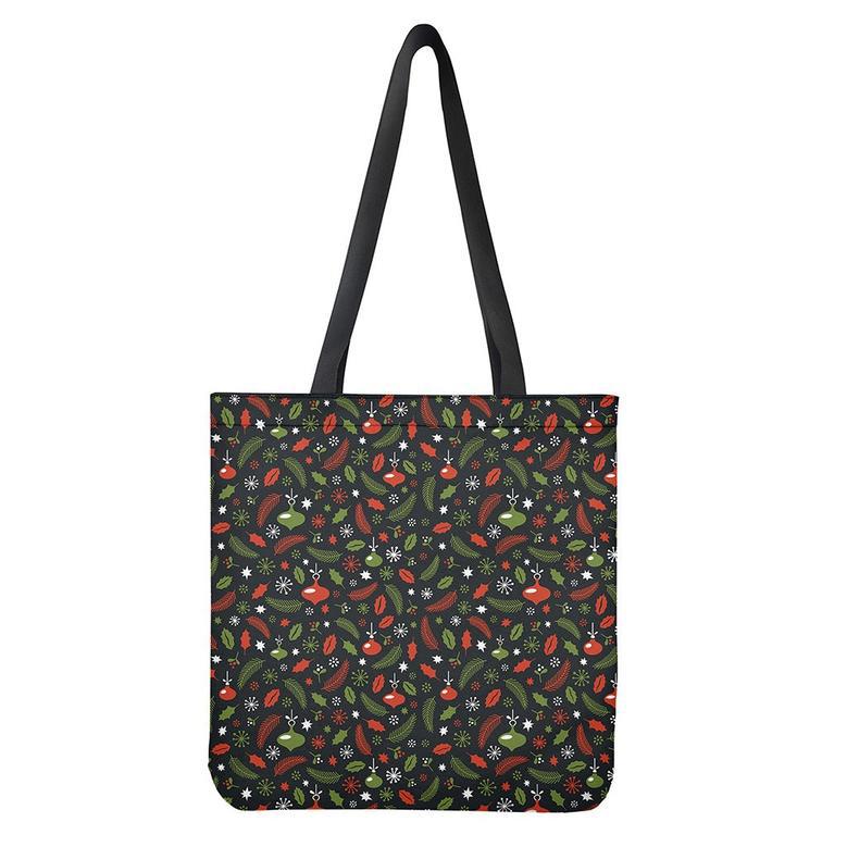 Christmas Decorations Pattern Print Tote Bag