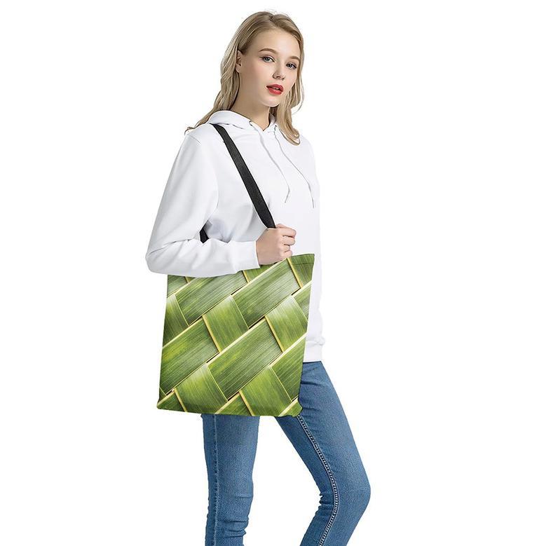 Coconut Leaf Print Tote Bag