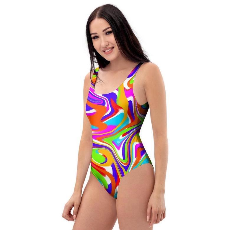 Colorful Abstract One Piece Swimsuite