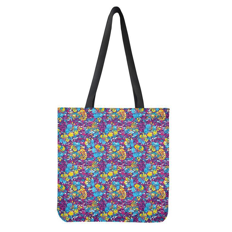 Colorful Aloha Camouflage Flower Print Tote Bag