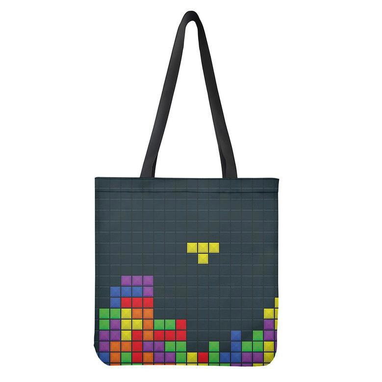 Colorful Block Puzzle Video Game Print Tote Bag