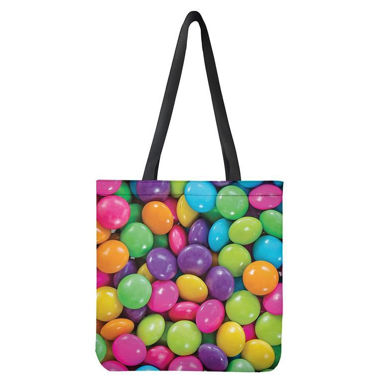 Colorful Chocolate Candy Print Tote Bag