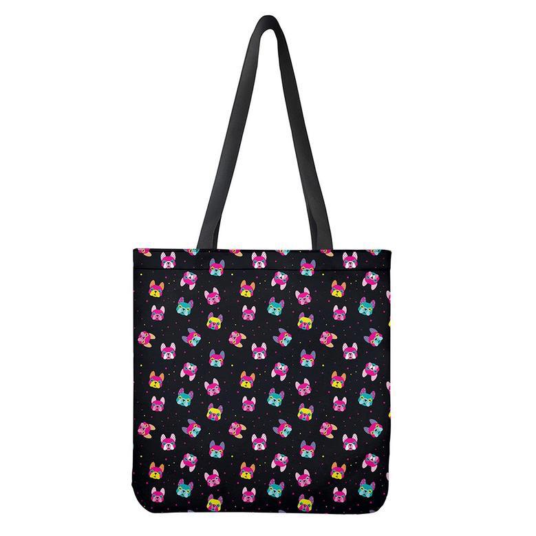 Colorful French Bulldog Print Tote Bag