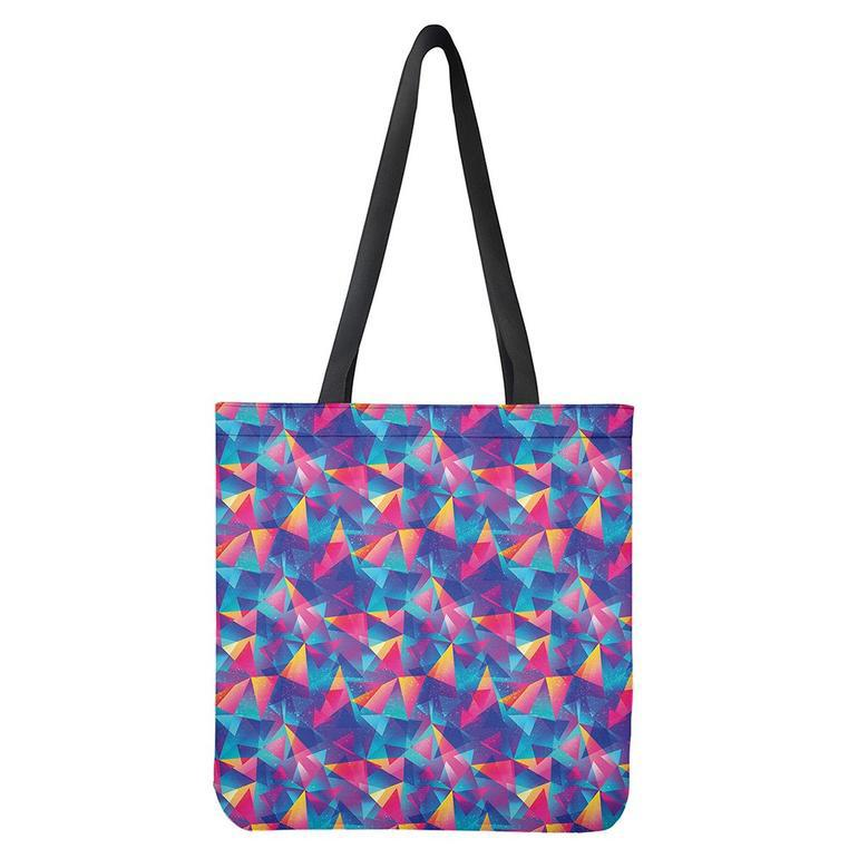 Colorful Geometric Mosaic Print Tote Bag