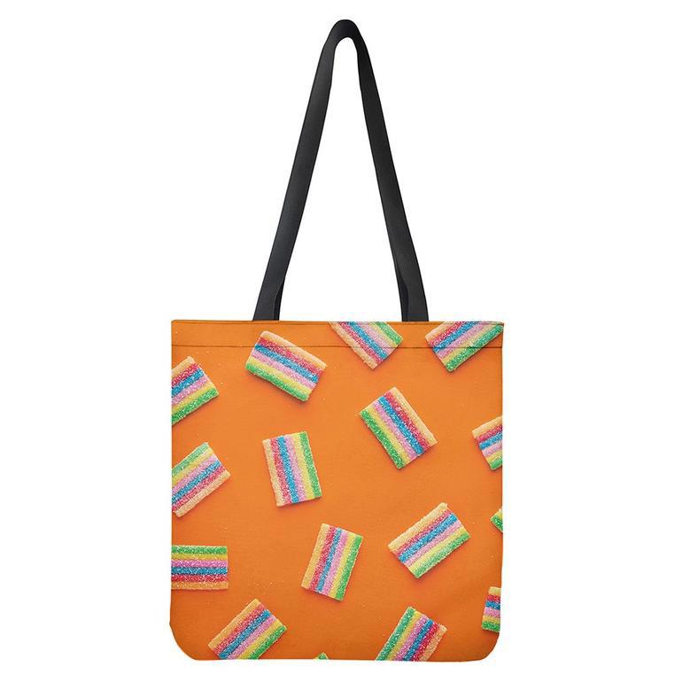 Colorful Gummy Print Tote Bag