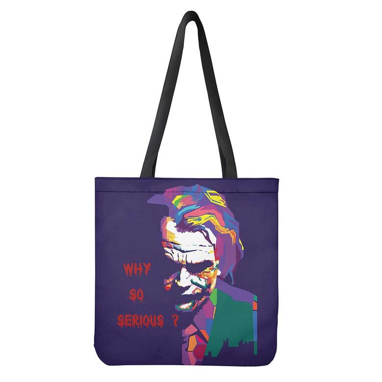 Colorful Joker Why So Serious Print Tote Bag