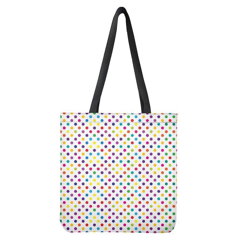 Colorful Polka Dot Pattern Print Tote Bag