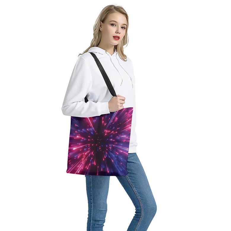 Cosmic Hyperspace Print Tote Bag