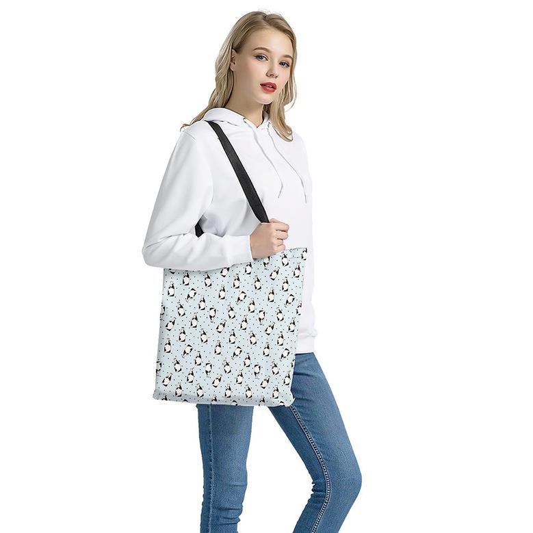 Cow Milk Bottle Pattern Print Tote Bag