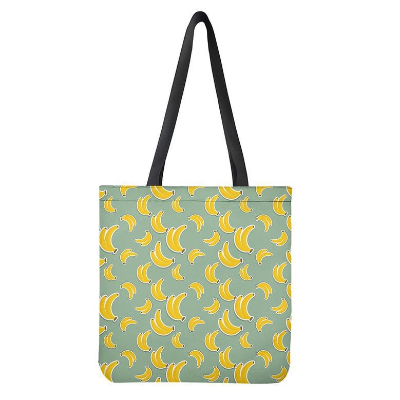 Cute Banana Pattern Print Tote Bag