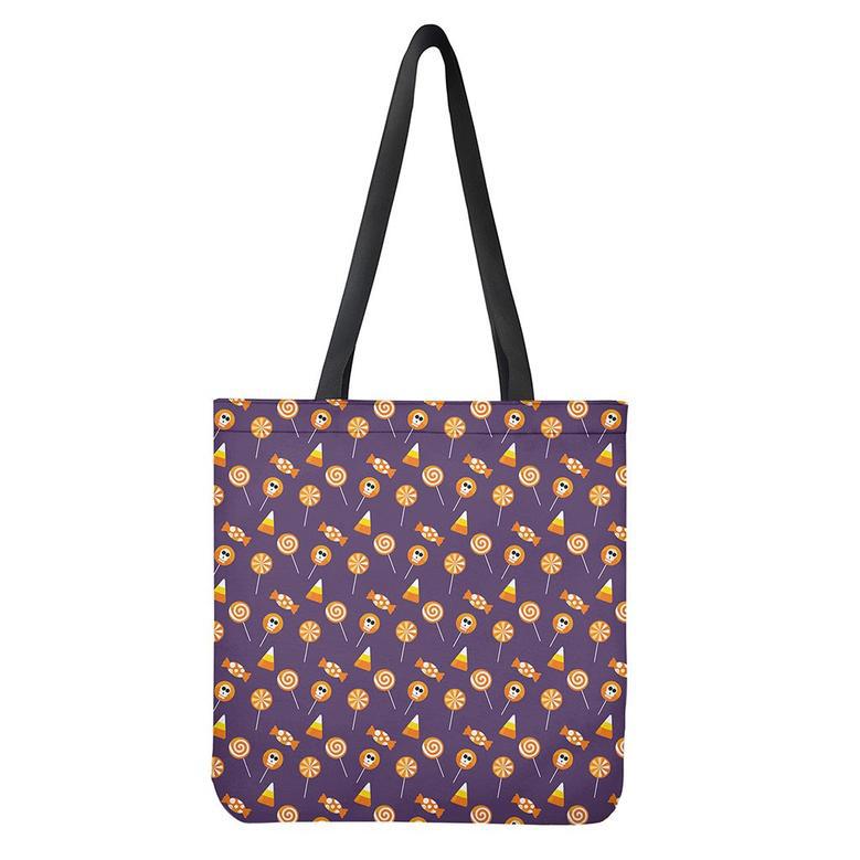 Cute Halloween Candy Pattern Print Tote Bag