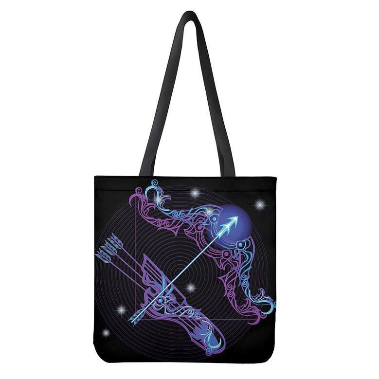 Dark Sagittarius Zodiac Sign Print Tote Bag