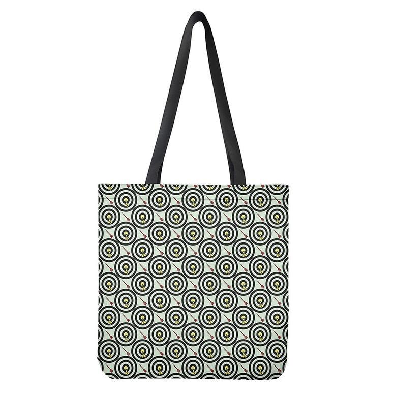 Dartboard Cartoon Pattern Print Tote Bag