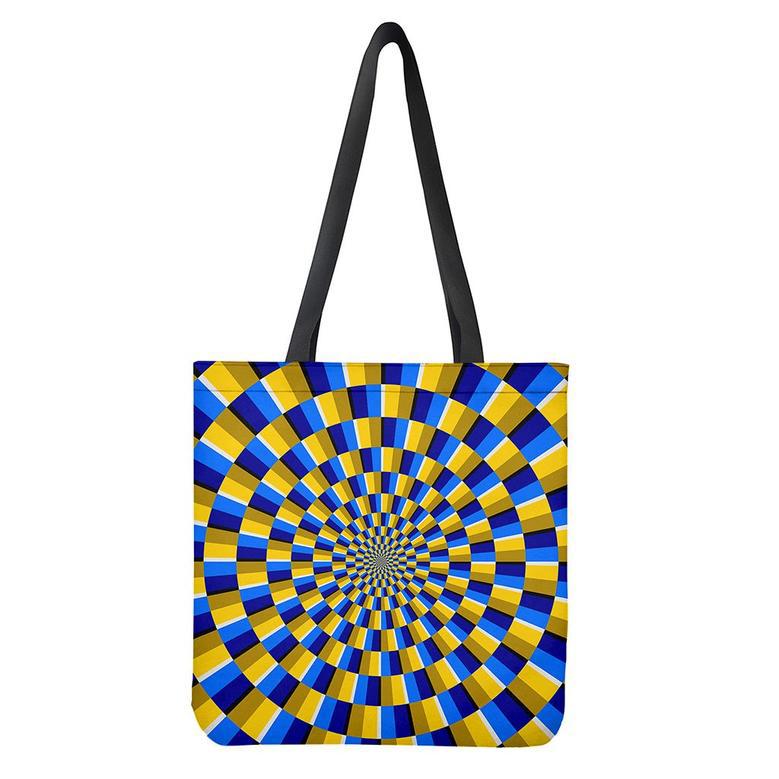 Dartboard Moving Optical Illusion Tote Bag