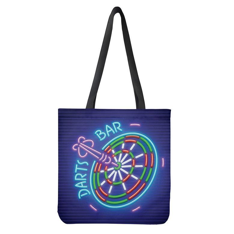 Darts Bar Sign Print Tote Bag