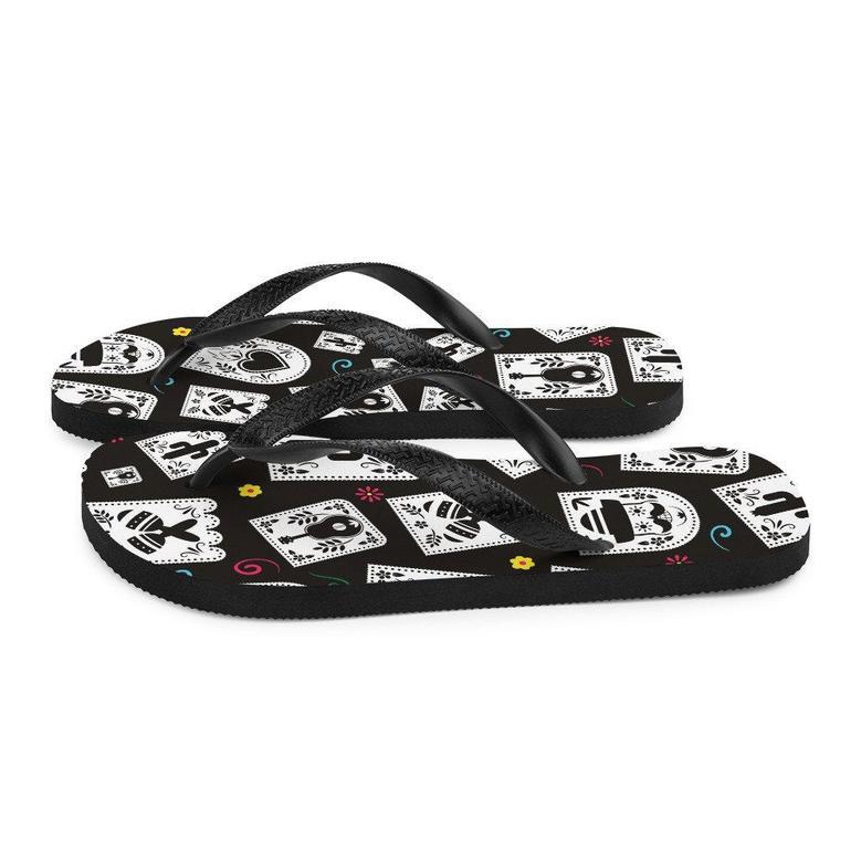 Day Of The Dead Party Flip-Flops