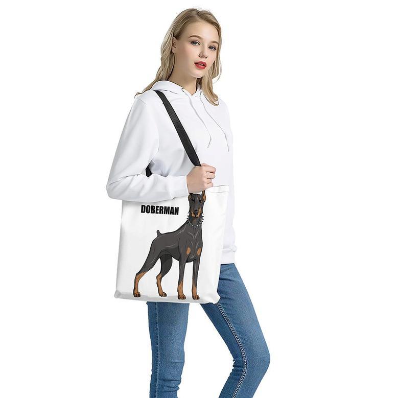 Doberman Pinscher Print Tote Bag