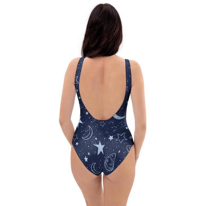 Doodle Galaxy Space One Piece Swimsuite