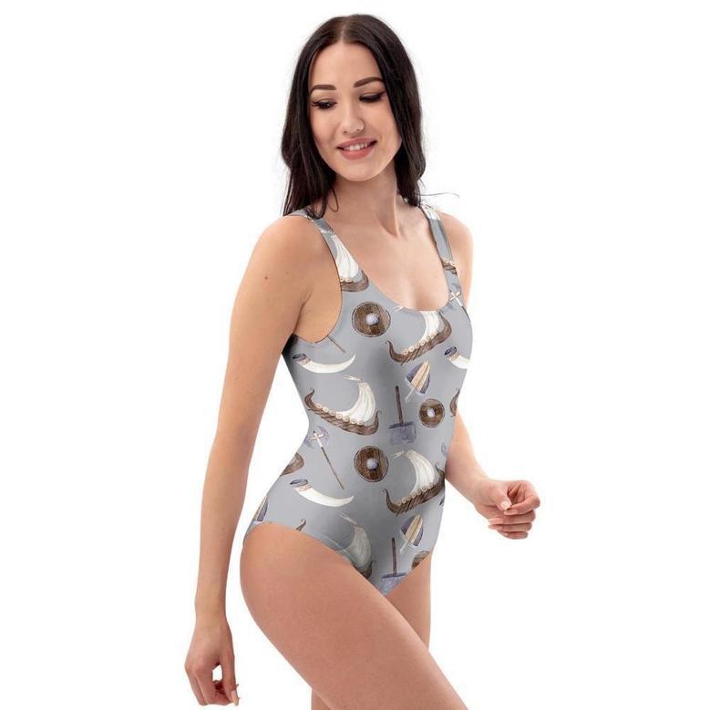 Drakkar Viking Ship One Piece Swimsuite