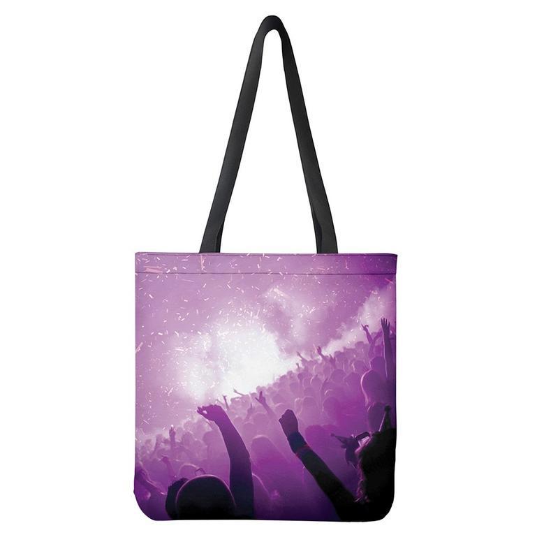 Edm Party In Nightclub Print Tote Bag