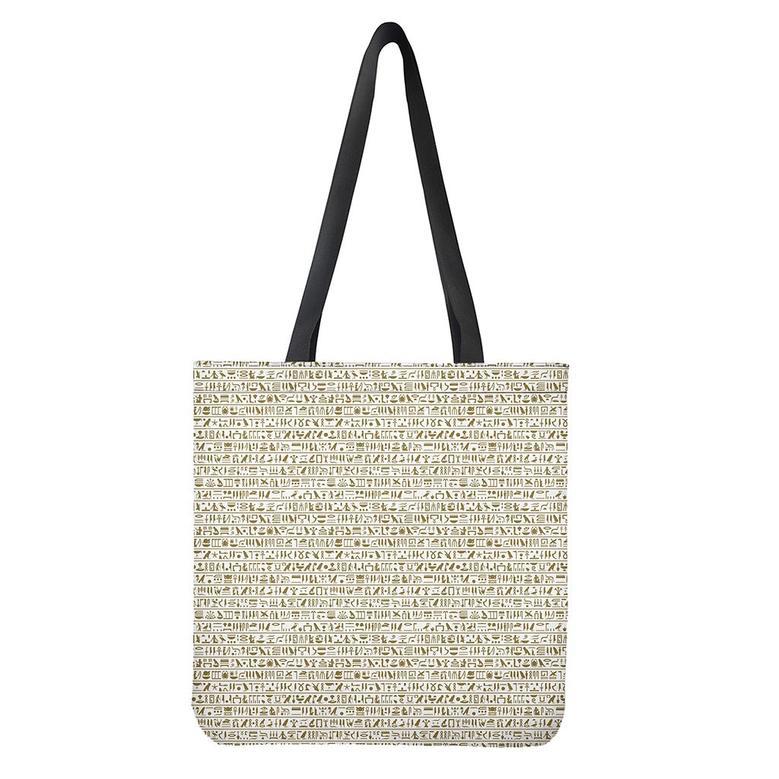 Egypt Hieroglyphs Pattern Print Tote Bag