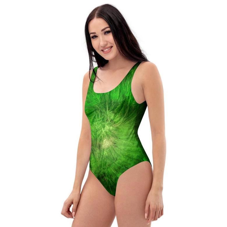 Emerald Green Tie Dye One Piece Swimsuite