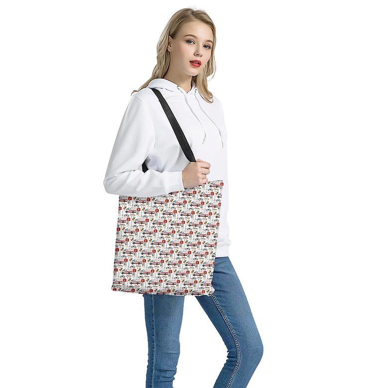 Ems Paramedic Pattern Print Tote Bag