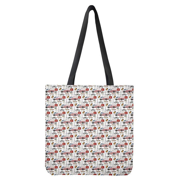 Ems Paramedic Pattern Print Tote Bag