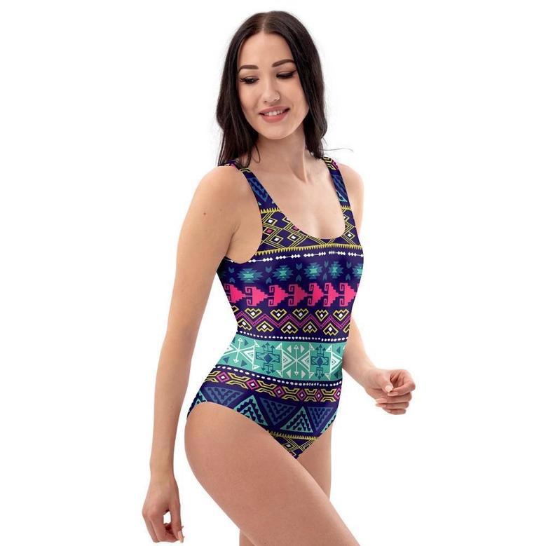 Ethic Aztec Print One Piece Swimsuite