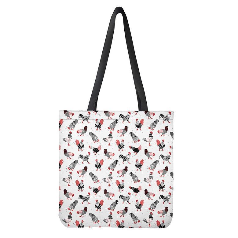 Exotic Chicken Pattern Print Tote Bag