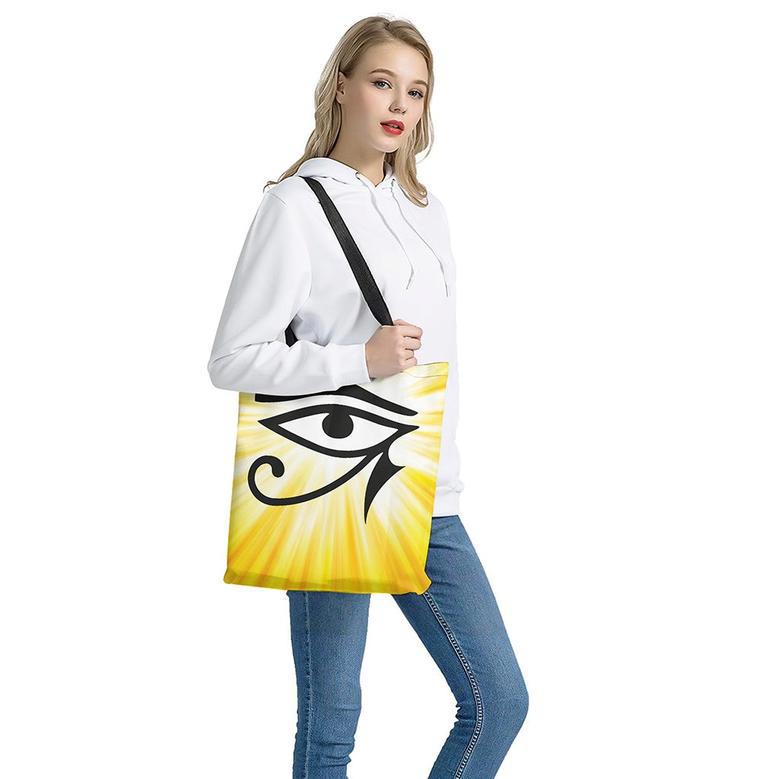 Eye Of Horus Symbol Print Tote Bag