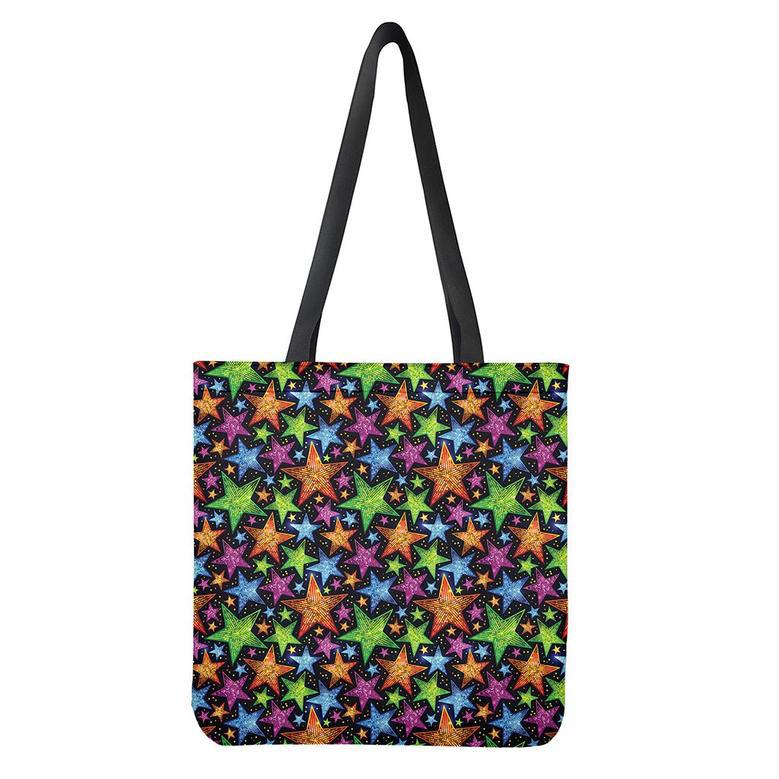 Fantastic Star Pattern Print Tote Bag