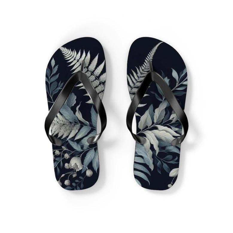 Fern Floral Flip-Flops.