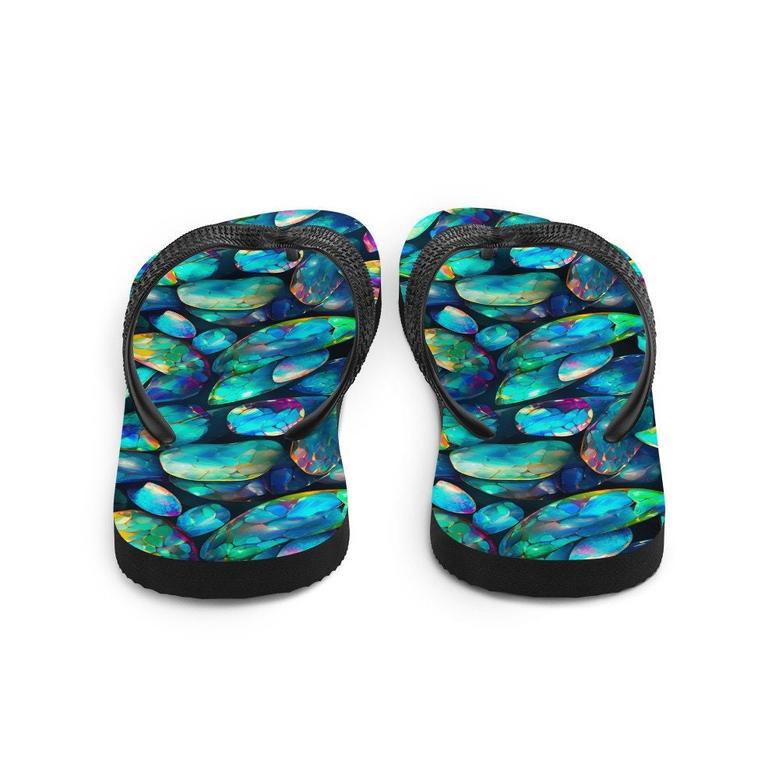 Fire Opal Summer Flip Flops