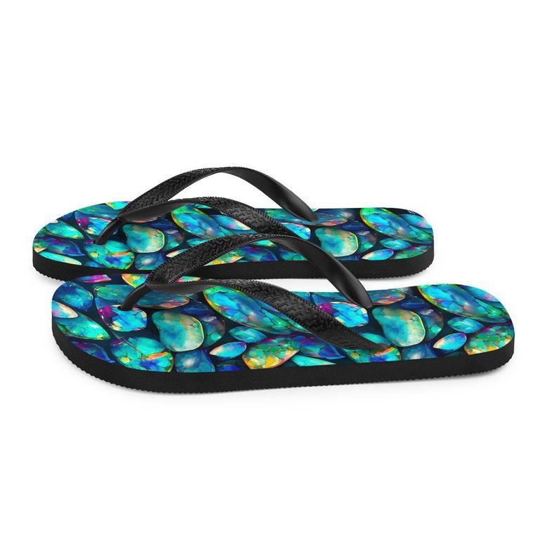 Fire Opal Summer Flip Flops