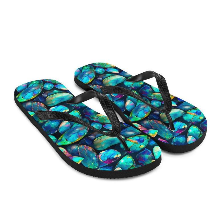 Fire Opal Summer Flip Flops