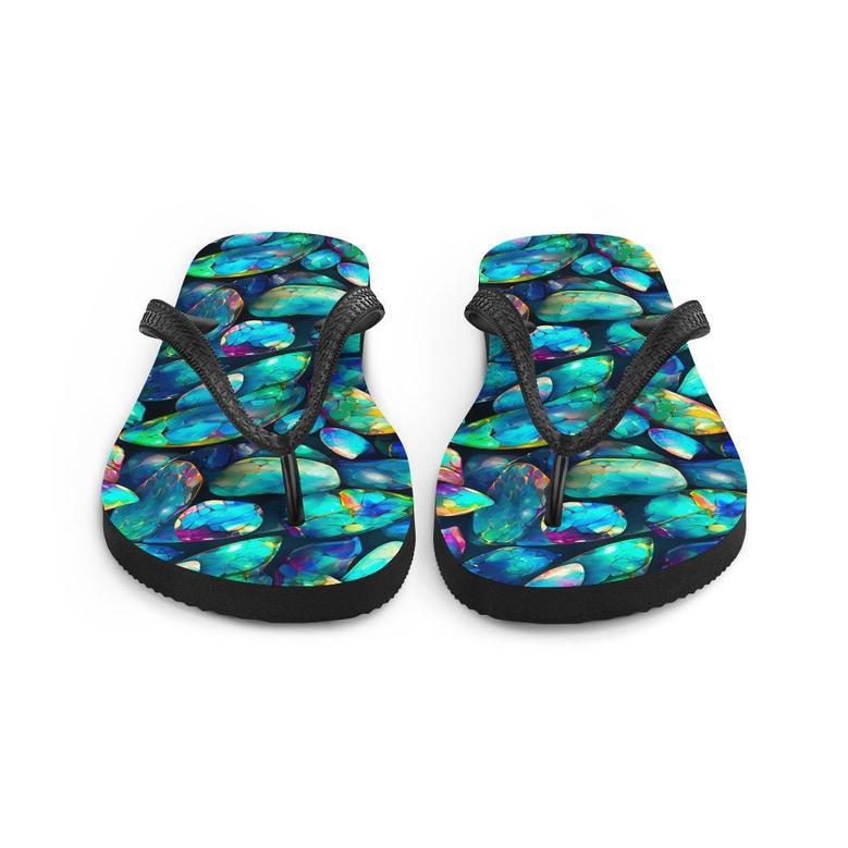 Fire Opal Summer Flip Flops