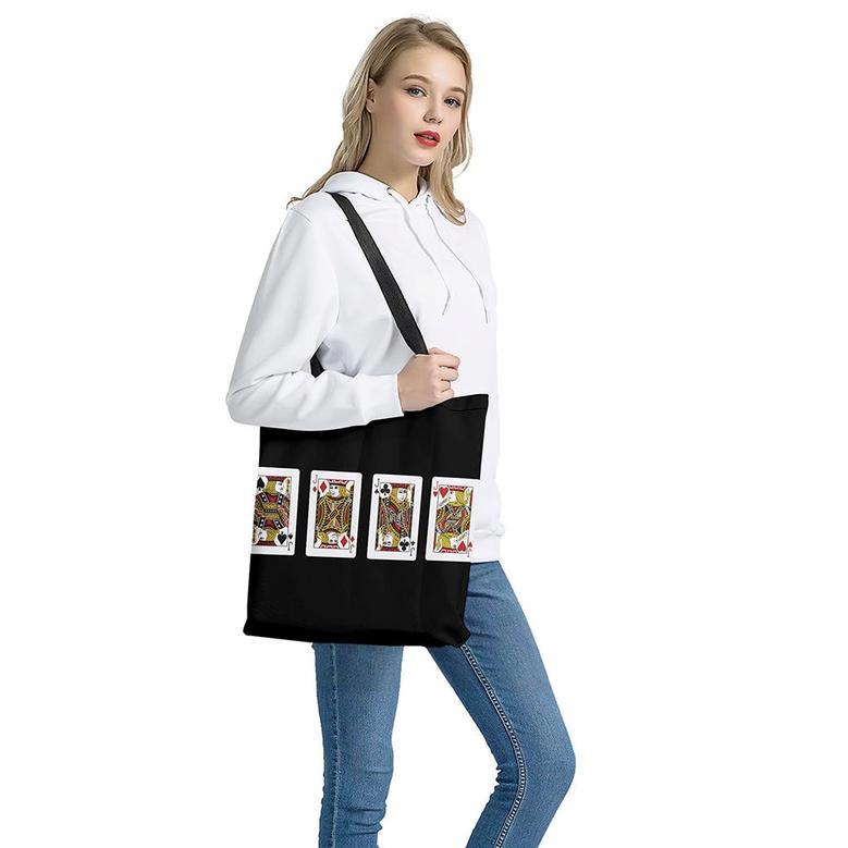 Four Jacks Playing Cards Print Tote Bag